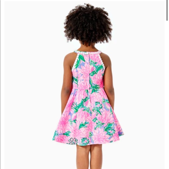 Lilly Pulitzer girls Little Kinley Dress (Toddler/Little Kids/Big Kids) 14 - Picture 3 of 4